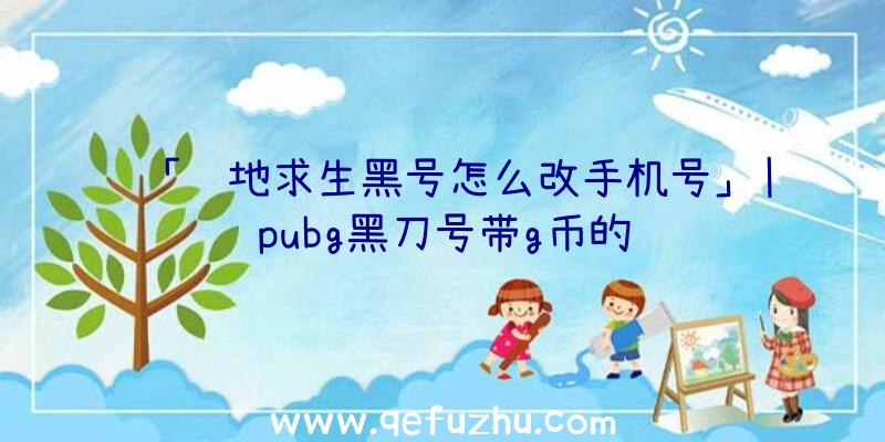 「绝地求生黑号怎么改手机号」|pubg黑刀号带g币的